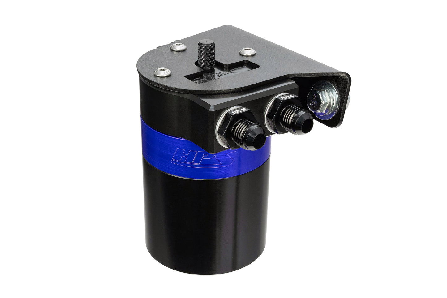 HPS Performance Billet Aluminum Oil Catch Can Kit Blue 860-019BL