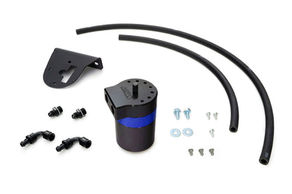HPS Performance Billet Aluminum Oil Catch Can Kit, Blue, 860-019BL