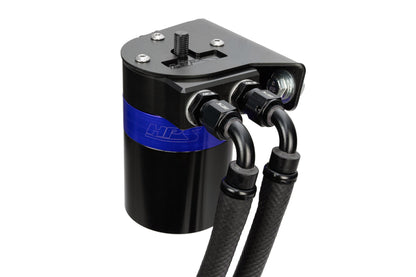 HPS Performance Billet Aluminum Oil Catch Can Kit, Blue, 860-019BL