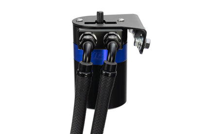 HPS Performance Billet Aluminum Oil Catch Can Kit, Blue, 860-019BL