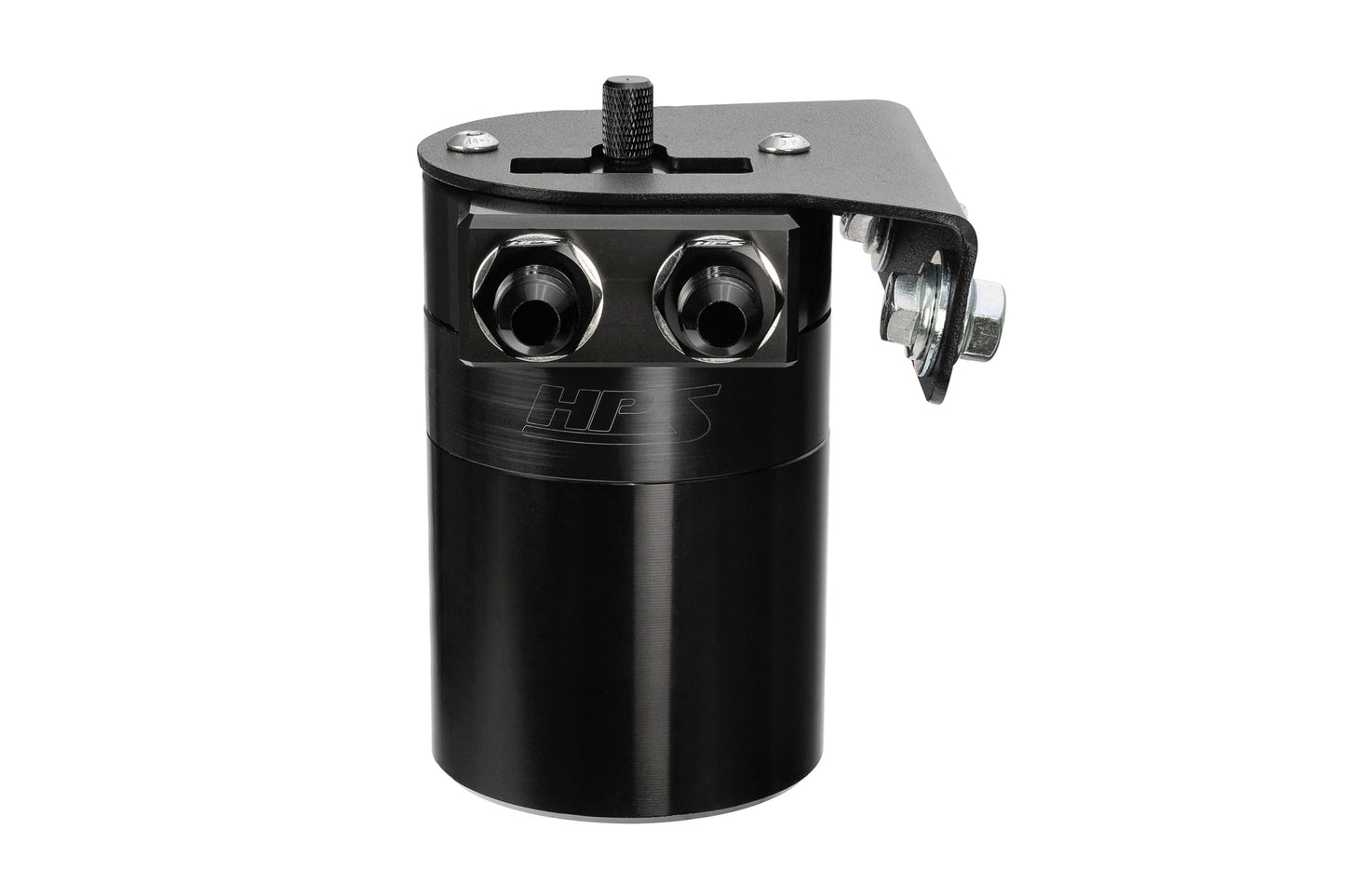 HPS Performance Billet Aluminum Oil Catch Can Kit, Black, 860-019WB