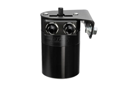 HPS Performance Billet Aluminum Oil Catch Can Kit, Black, 860-019WB