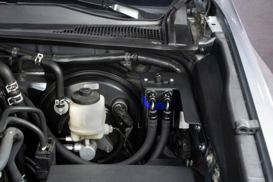 HPS Performance Billet Aluminum Oil Catch Can Kit, Blue, 860-021BL