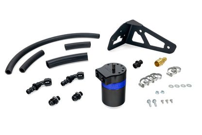 HPS Performance Billet Aluminum Oil Catch Can Kit, Blue, 860-023BL