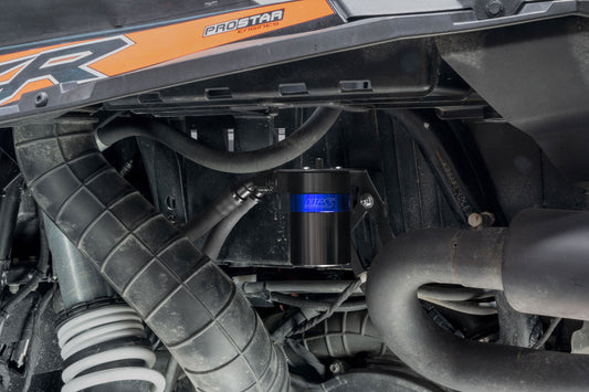 HPS Performance Billet Aluminum Oil Catch Can Kit, Blue, 860-023BL
