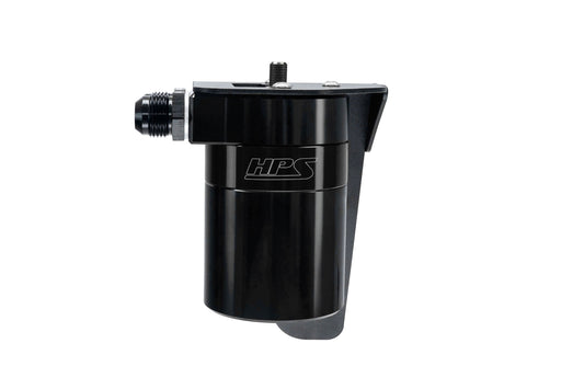 HPS Performance Billet Aluminum Oil Catch Can Kit Black 860-023WB