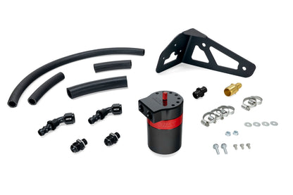 HPS Performance Billet Aluminum Oil Catch Can Kit, Red, 860-023