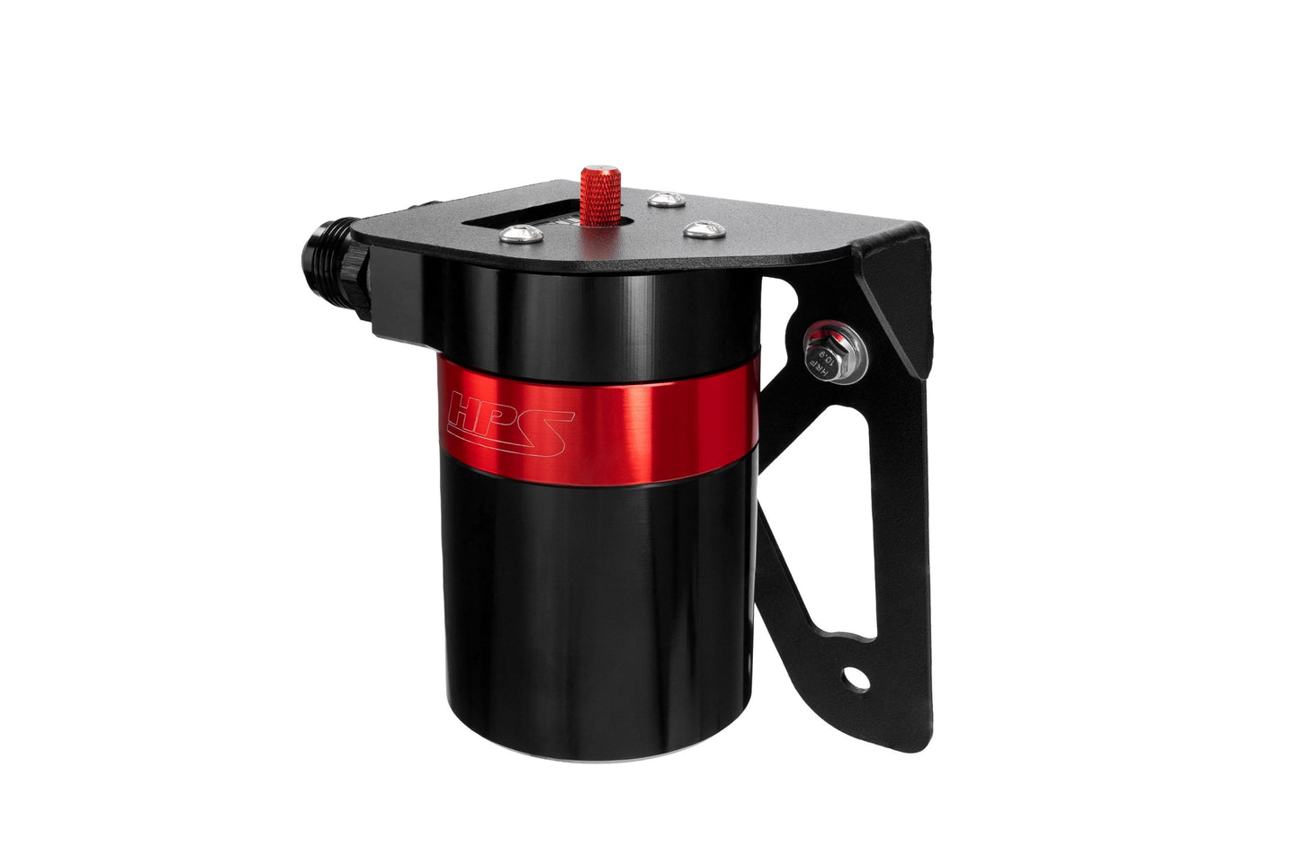 HPS Performance Billet Aluminum Oil Catch Can Kit, Red, 860-023