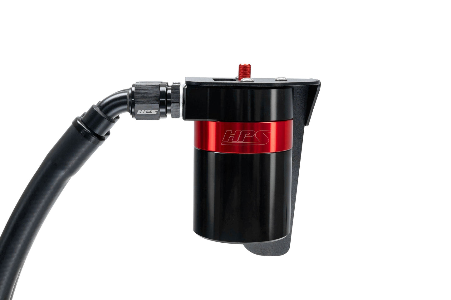 HPS Performance Billet Aluminum Oil Catch Can Kit, Red, 860-023