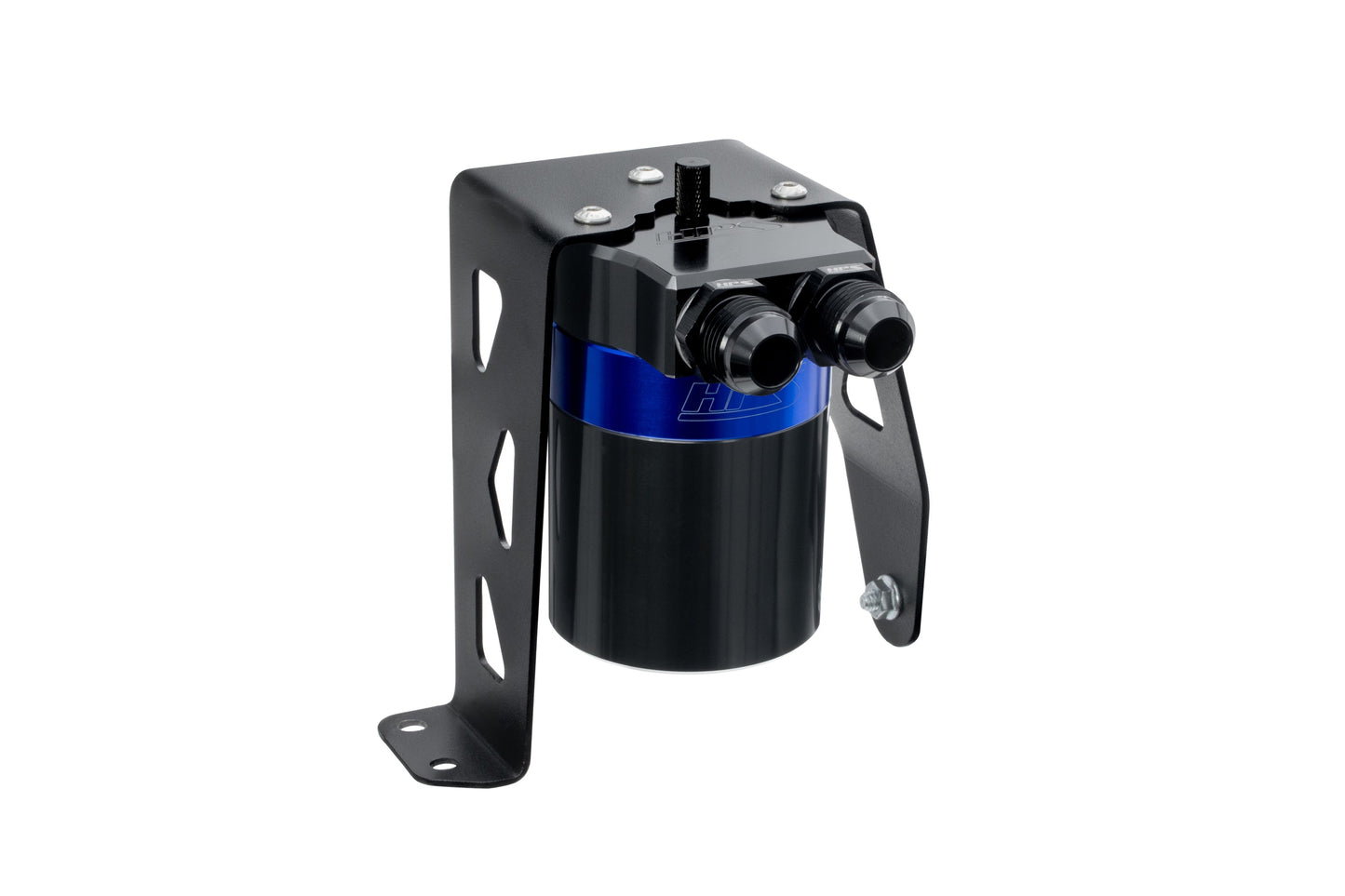 HPS Performance Billet Aluminum Oil Catch Can Kit, Blue, 860-024BL