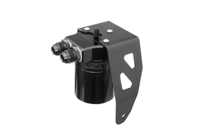 HPS Performance Billet Aluminum Oil Catch Can Kit Black 860-024WB