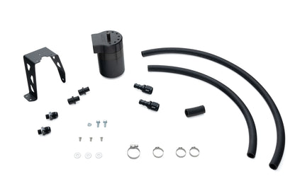 HPS Performance Billet Aluminum Oil Catch Can Kit, Black, 860-024WB