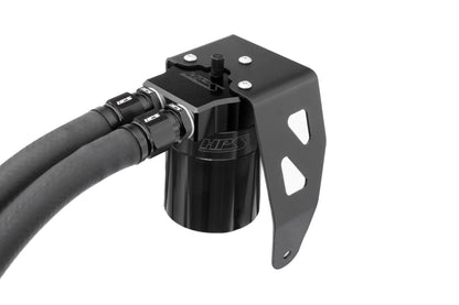 HPS Performance Billet Aluminum Oil Catch Can Kit, Black, 860-024WB