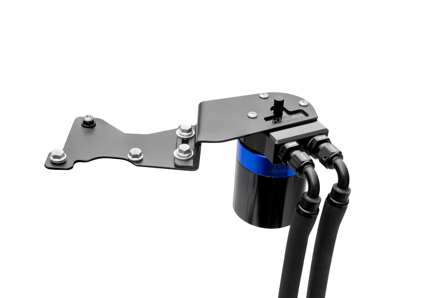 HPS Performance Billet Aluminum Oil Catch Can Kit, Blue, 860-025BL