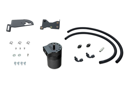 HPS Performance Billet Aluminum Oil Catch Can Kit, Black, 860-025WB