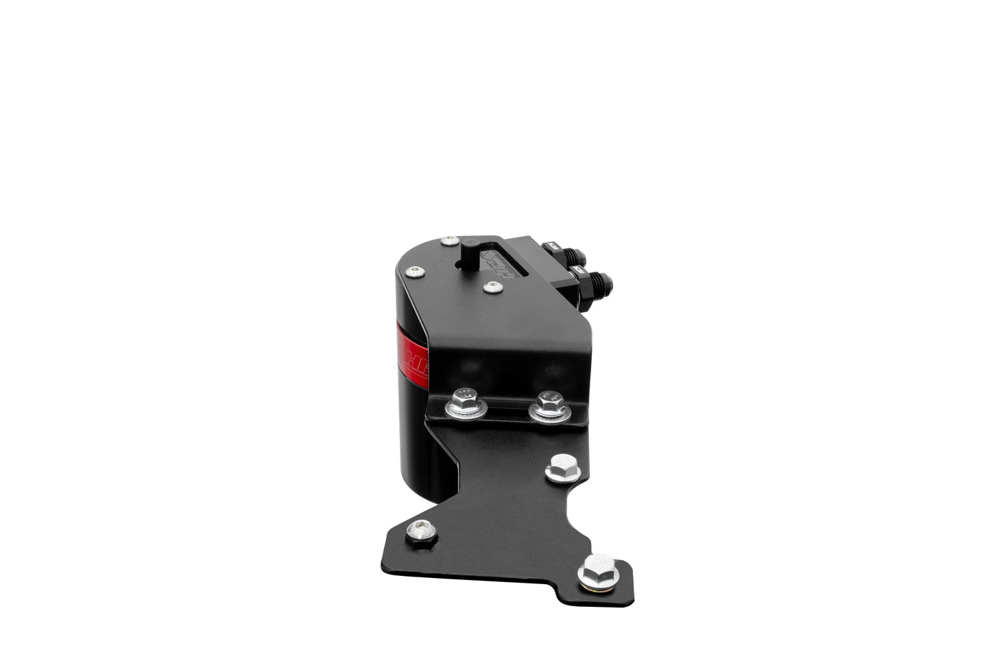 HPS Performance Billet Aluminum Oil Catch Can Kit, Red, 860-025