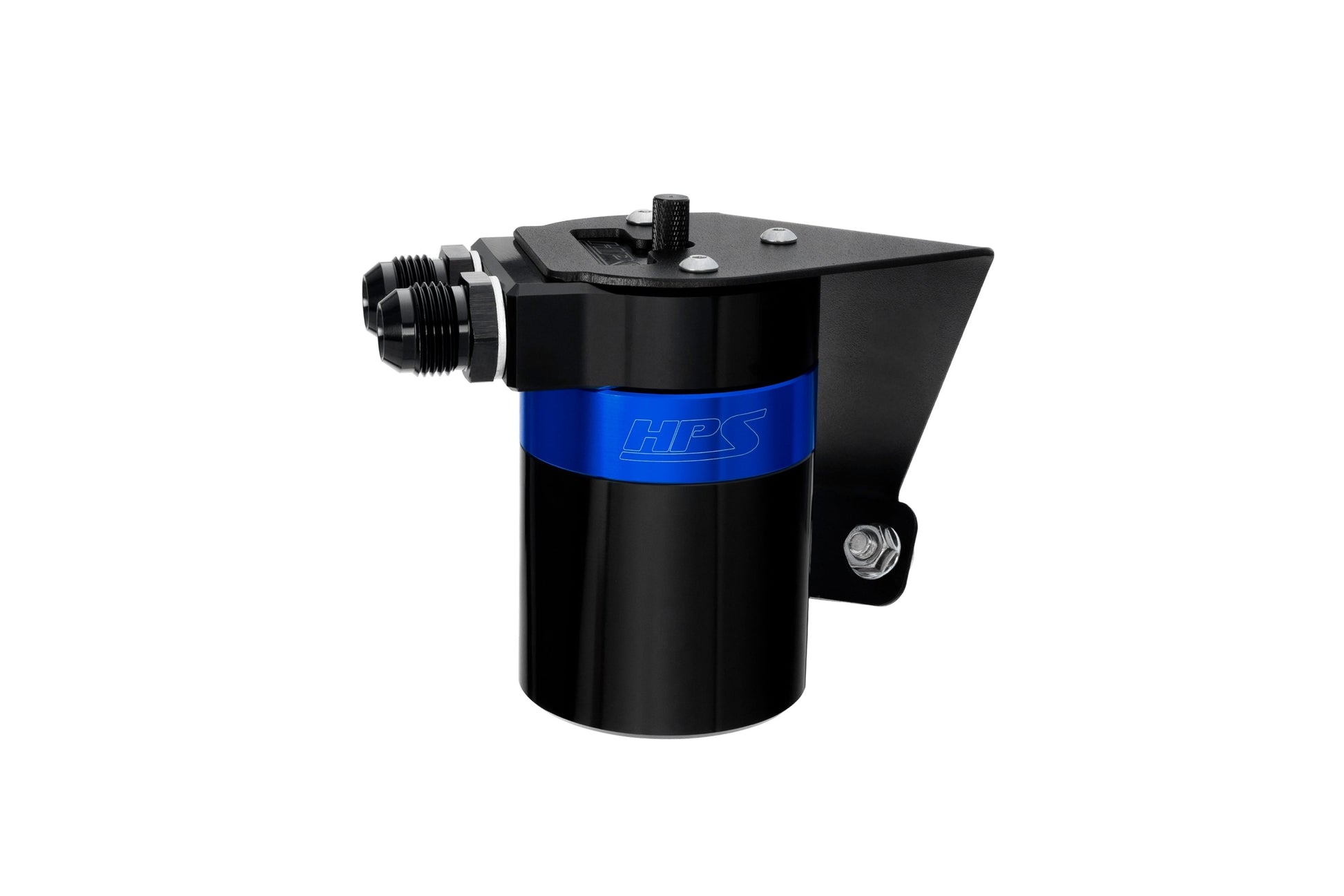 HPS Performance Billet Aluminum Oil Catch Can Kit Blue 860-026BL