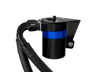 HPS Performance Billet Aluminum Oil Catch Can Kit, Blue, 860-026BL