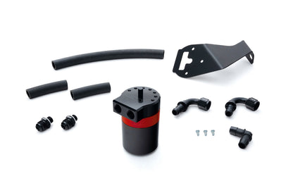 HPS Performance Billet Aluminum Oil Catch Can Kit, Red, 860-026