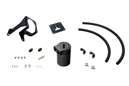 HPS Performance Billet Aluminum Oil Catch Can Kit, Black, 860-027WB