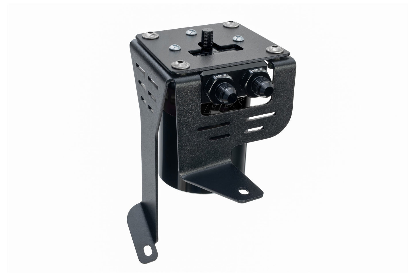 HPS Performance Billet Aluminum Oil Catch Can Kit Black 860-027WB
