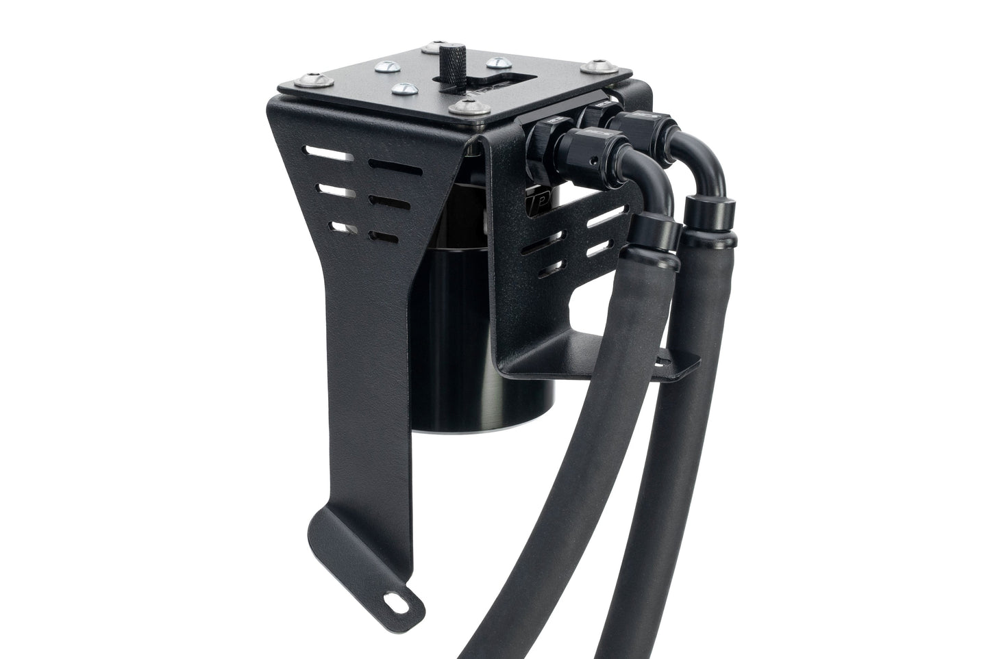 HPS Performance Billet Aluminum Oil Catch Can Kit, Black, 860-027WB
