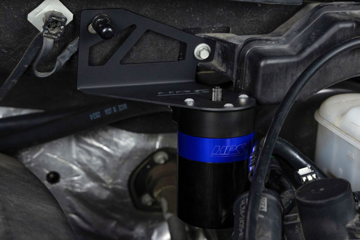 HPS Performance Billet Aluminum Oil Catch Can Kit, Blue, 860-028BL