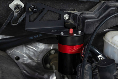 HPS Performance Billet Aluminum Oil Catch Can Kit, Red, 860-028
