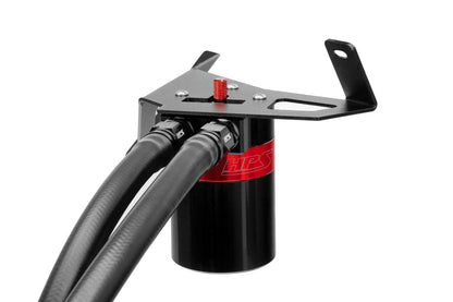 HPS Performance Billet Aluminum Oil Catch Can Kit, Red, 860-029