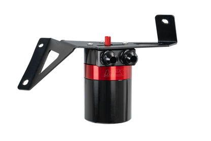 HPS Performance Billet Aluminum Oil Catch Can Kit, Red, 860-029