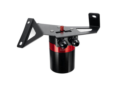 HPS Performance Billet Aluminum Oil Catch Can Kit, Red, 860-029