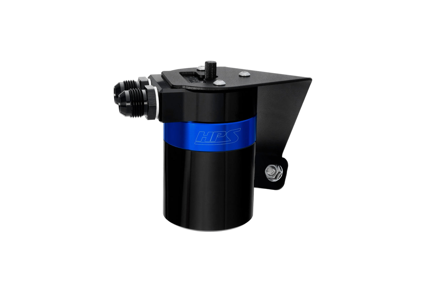 HPS Performance Billet Aluminum Oil Catch Can Kit Blue 860-030BL