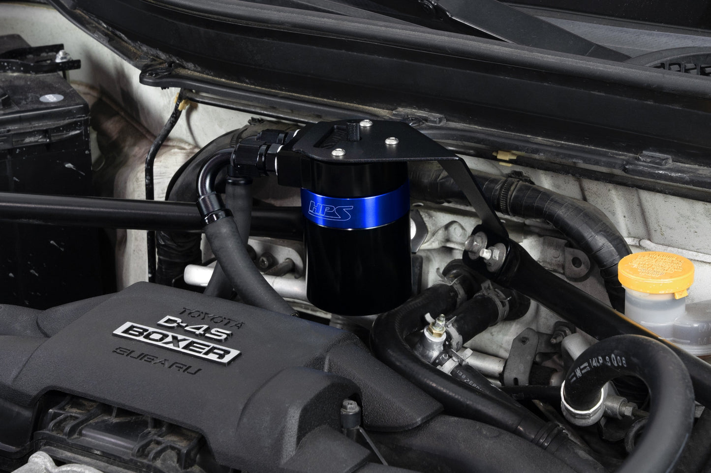 HPS Performance Billet Aluminum Oil Catch Can Kit, Blue, 860-030BL