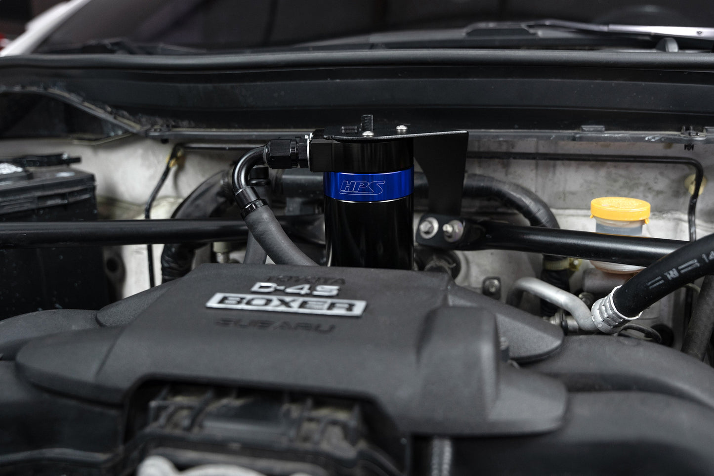 HPS Performance Billet Aluminum Oil Catch Can Kit, Blue, 860-030BL