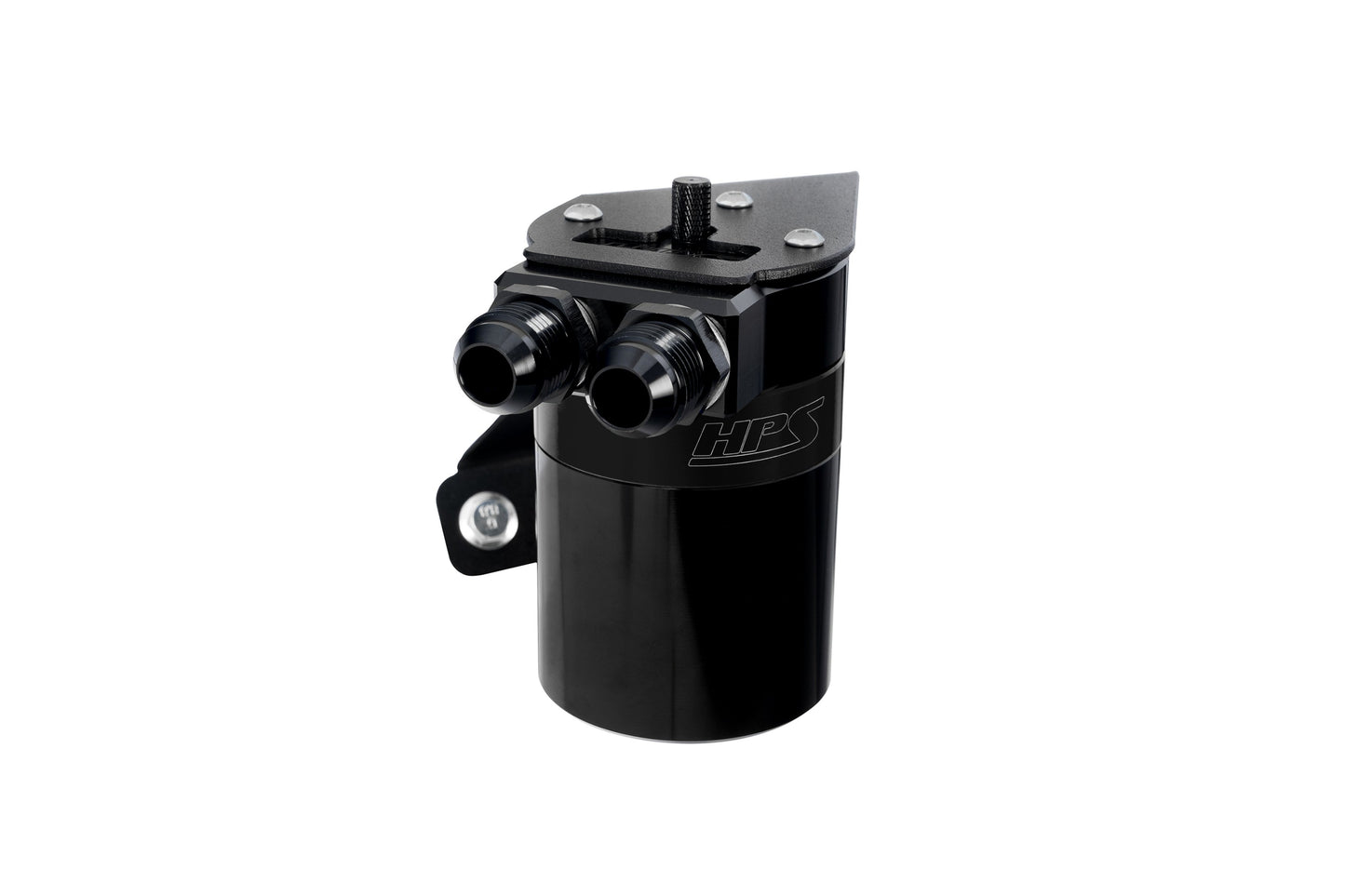 HPS Performance Billet Aluminum Oil Catch Can Kit, Black, 860-030WB