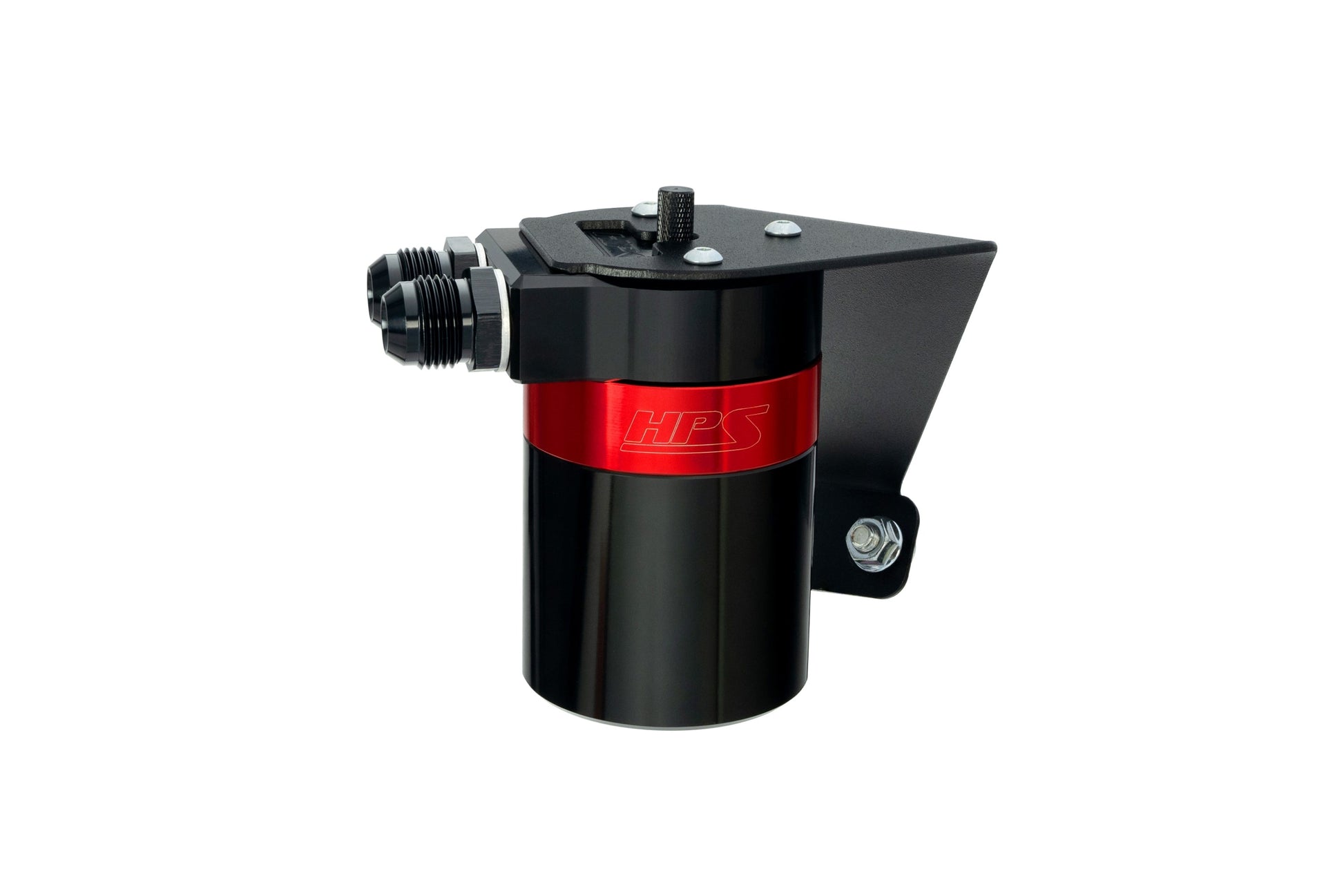 HPS Performance Billet Aluminum Oil Catch Can Kit Red 860-030