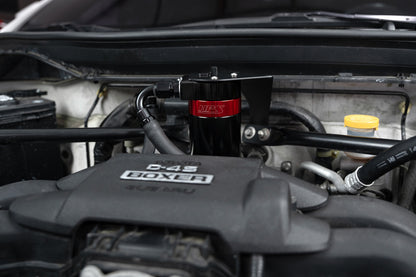 HPS Performance Billet Aluminum Oil Catch Can Kit, Red, 860-030