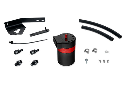 HPS Performance Billet Aluminum Oil Catch Can Kit, Red, 860-031