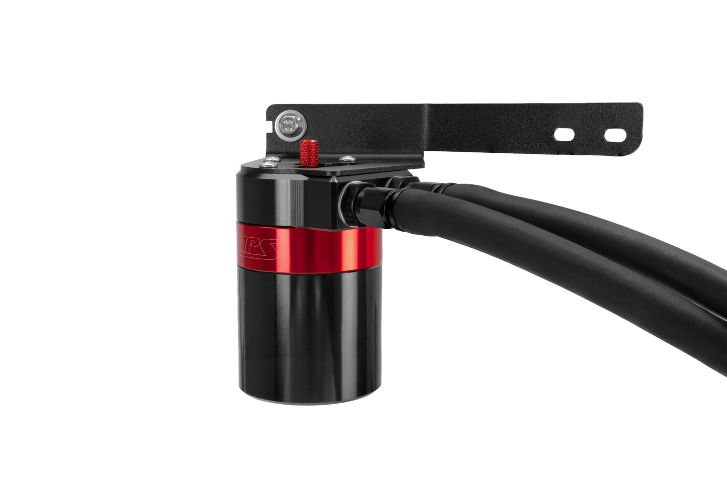 HPS Performance Billet Aluminum Oil Catch Can Kit, Red, 860-031