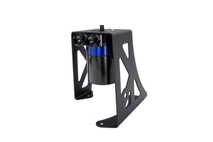 HPS Performance Billet Aluminum Oil Catch Can Kit Blue 860-032BL