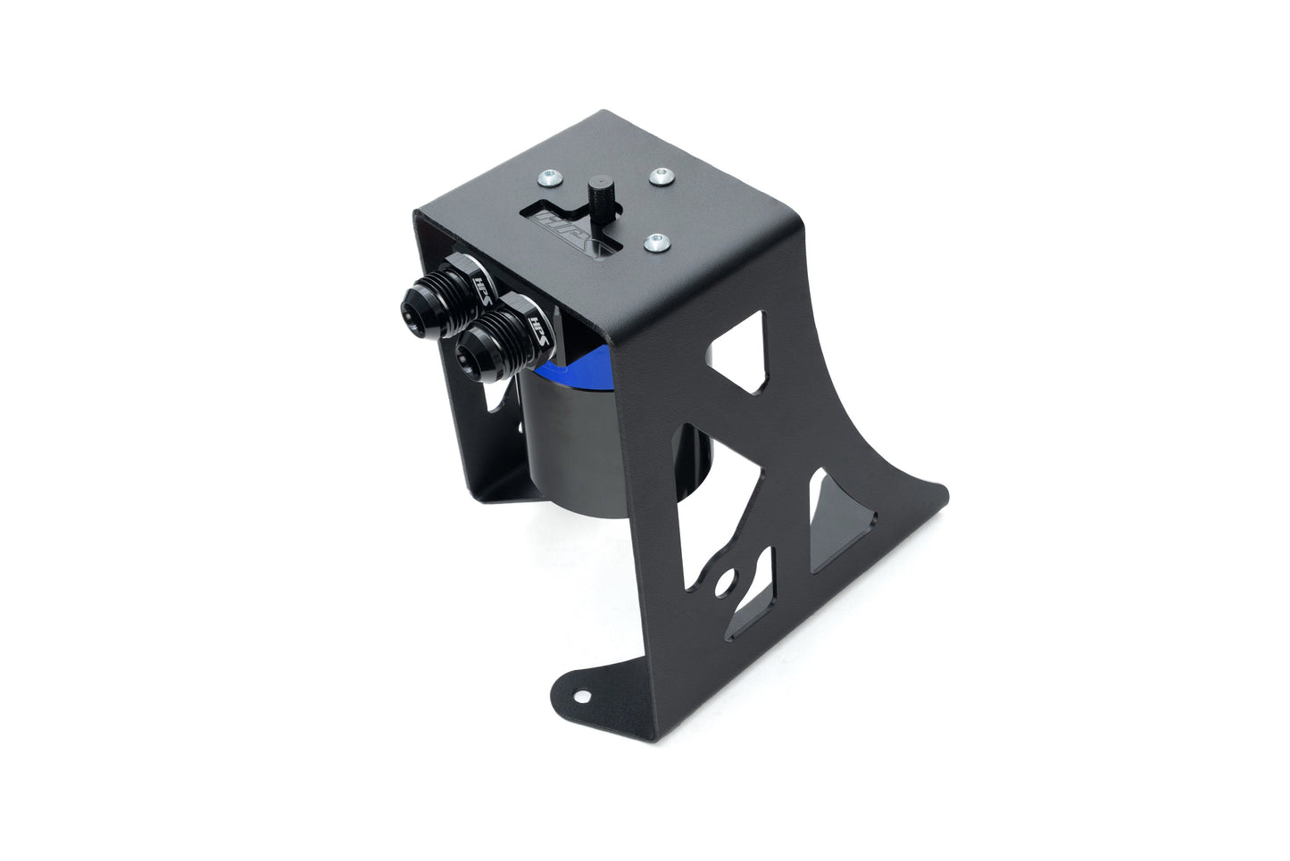 HPS Performance Billet Aluminum Oil Catch Can Kit, Blue, 860-032BL