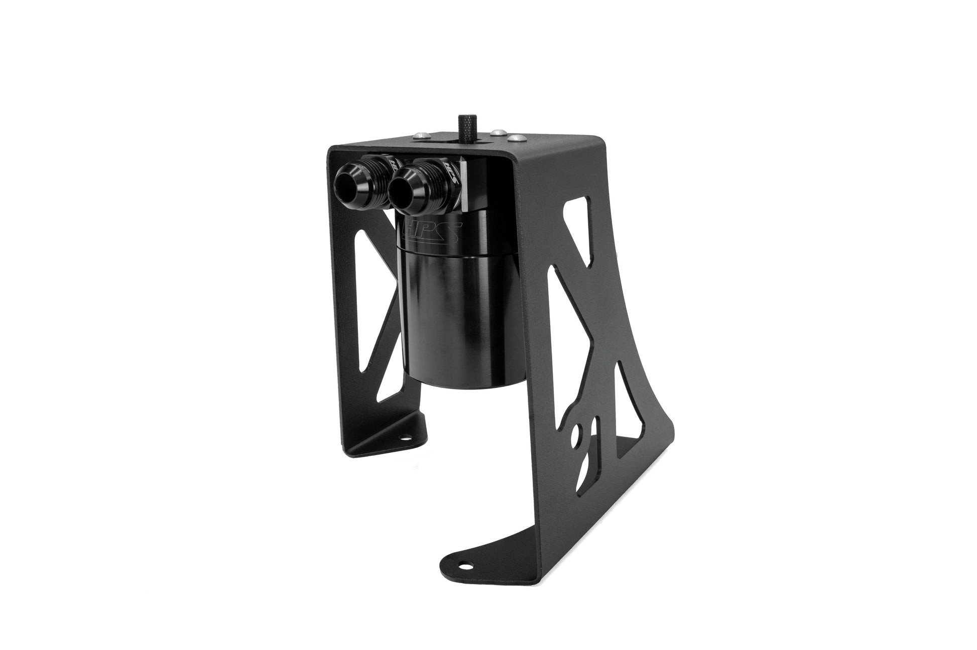 HPS Performance Billet Aluminum Oil Catch Can Kit Black 860-032WB