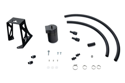 HPS Performance Billet Aluminum Oil Catch Can Kit, Black, 860-032WB