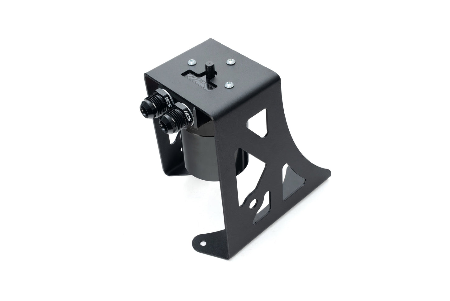 HPS Performance Billet Aluminum Oil Catch Can Kit, Black, 860-032WB