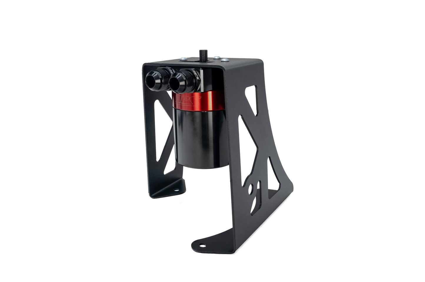 HPS Performance Billet Aluminum Oil Catch Can Kit Red 860-032