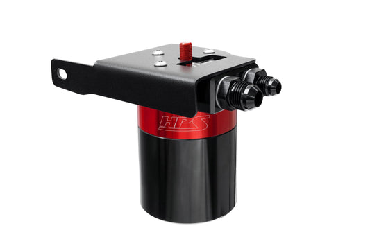 HPS Performance Billet Aluminum Oil Catch Can Kit Red 860-033