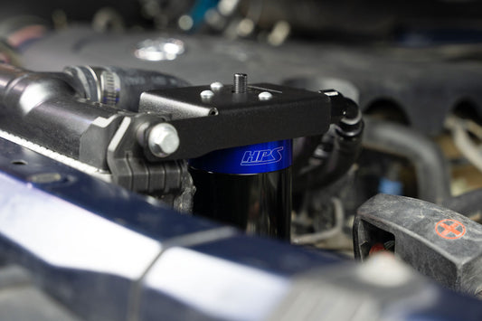 HPS Performance Billet Aluminum Oil Catch Can Kit, Blue, 860-033BL