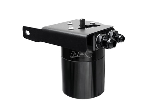 HPS Performance Billet Aluminum Oil Catch Can Kit Black 860-033WB