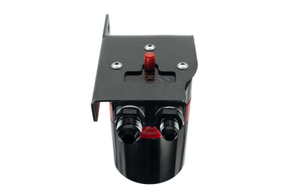 HPS Performance Billet Aluminum Oil Catch Can Kit, Red, 860-033