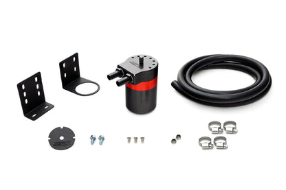 HPS Performance Aluminum Oil Catch Can Kit with 1/2" Barb Adapters and Rubber Hoses, 861-502